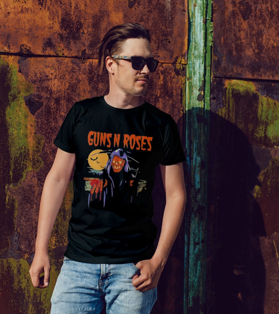 Guns N Roses Reaper Rose Halloween T-Shirt