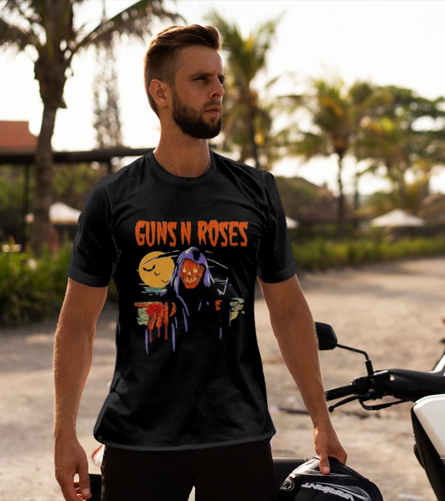 Guns N Roses Reaper Rose Halloween T-Shirt