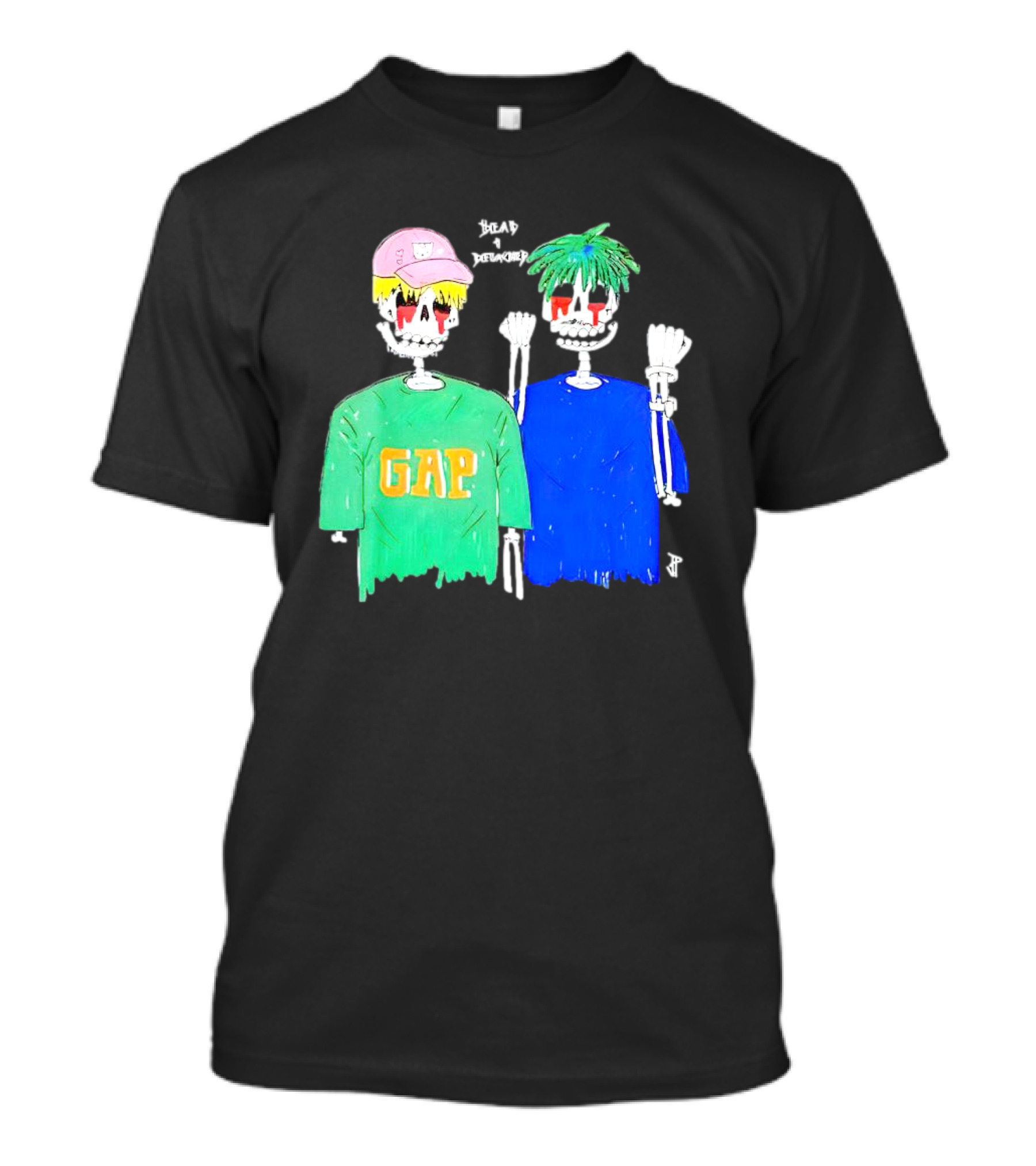 Dead And Detached Peep And Tracy Skeletons Wearing GAP T-Shirt