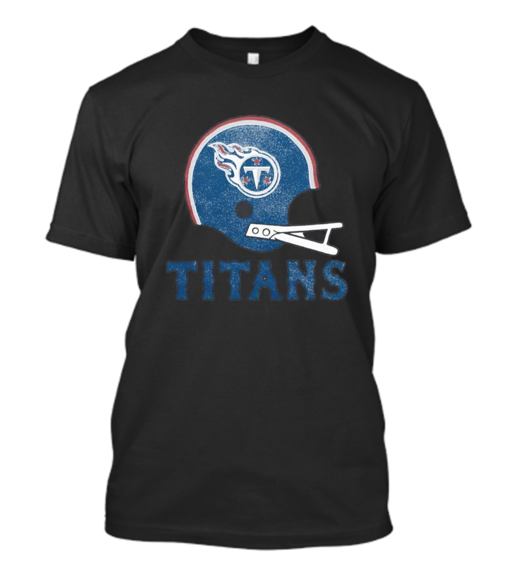 Tennessee Titans Helmet Logo Bold Titans Text T-Shirt