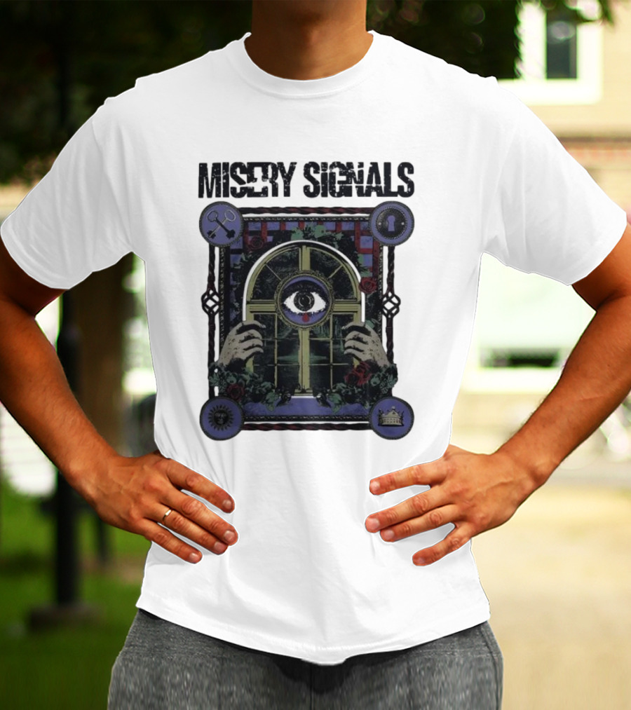 Misery Signals Echoes All-Seeing Eye Roses And Symbols T-Shirt