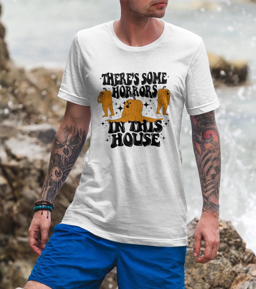 There’s Some Horrors In This House Pumpkin Characters T-Shirt
