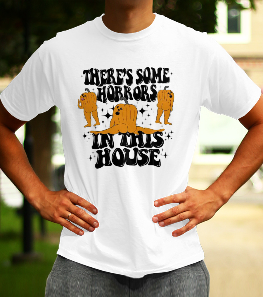 There’s Some Horrors In This House Pumpkin Characters T-Shirt
