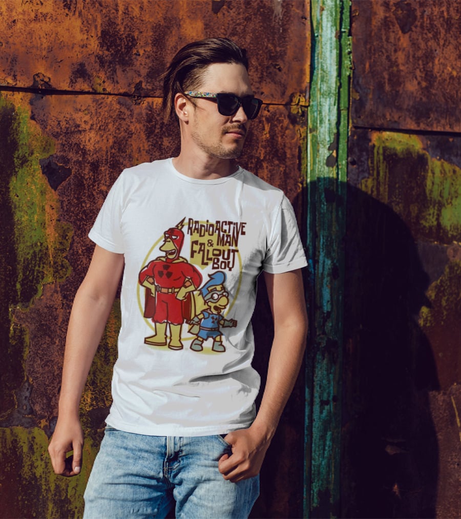 Radioactive Man And Fallout Boy Comic Duo Heroic Power T-Shirt