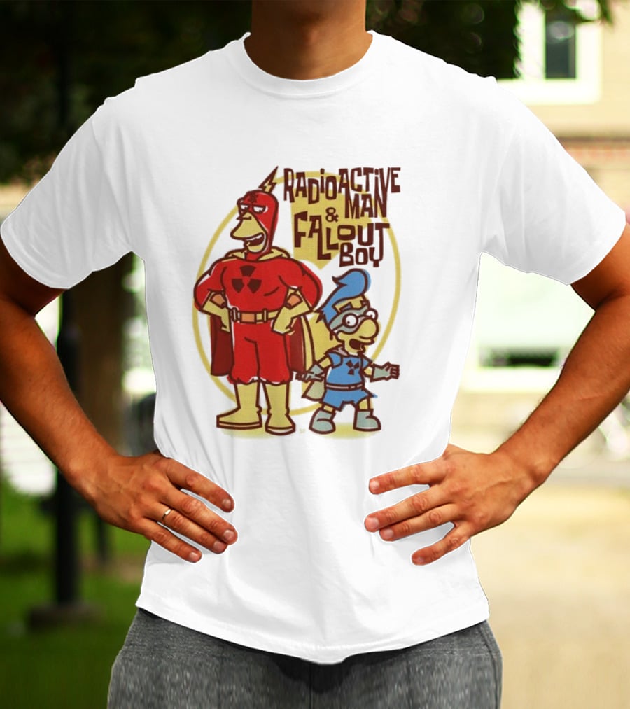 Radioactive Man And Fallout Boy Comic Duo Heroic Power T-Shirt