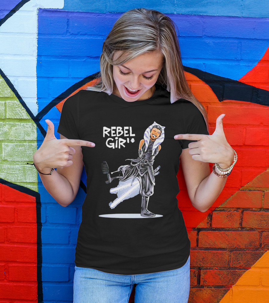 Ahsoka Tano Star Wars Rebel Girl Cartoon Jedi Warrior T-Shirt