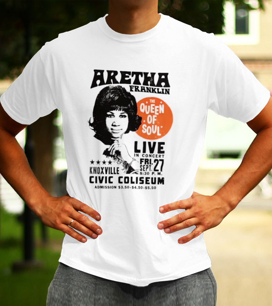 Aretha Franklin Live Concert At Knoxville Civic Coliseum The Queen Of Soul Friday Sept 27 T-Shirt