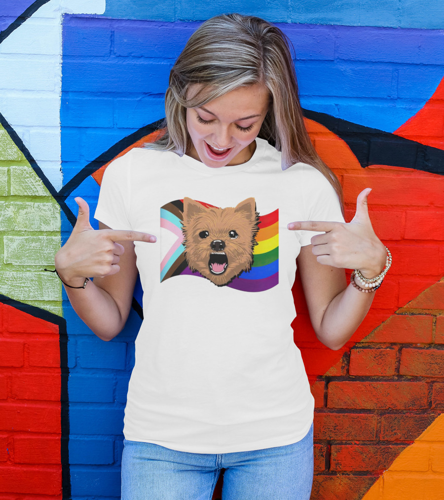 Dog MarcoMania Norwich Havok Pride Rainbow Flag T-Shirt