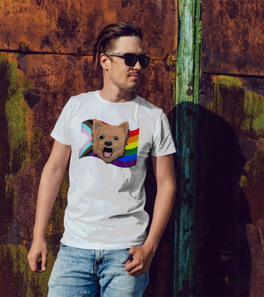 Dog MarcoMania Norwich Havok Pride Rainbow Flag T-Shirt