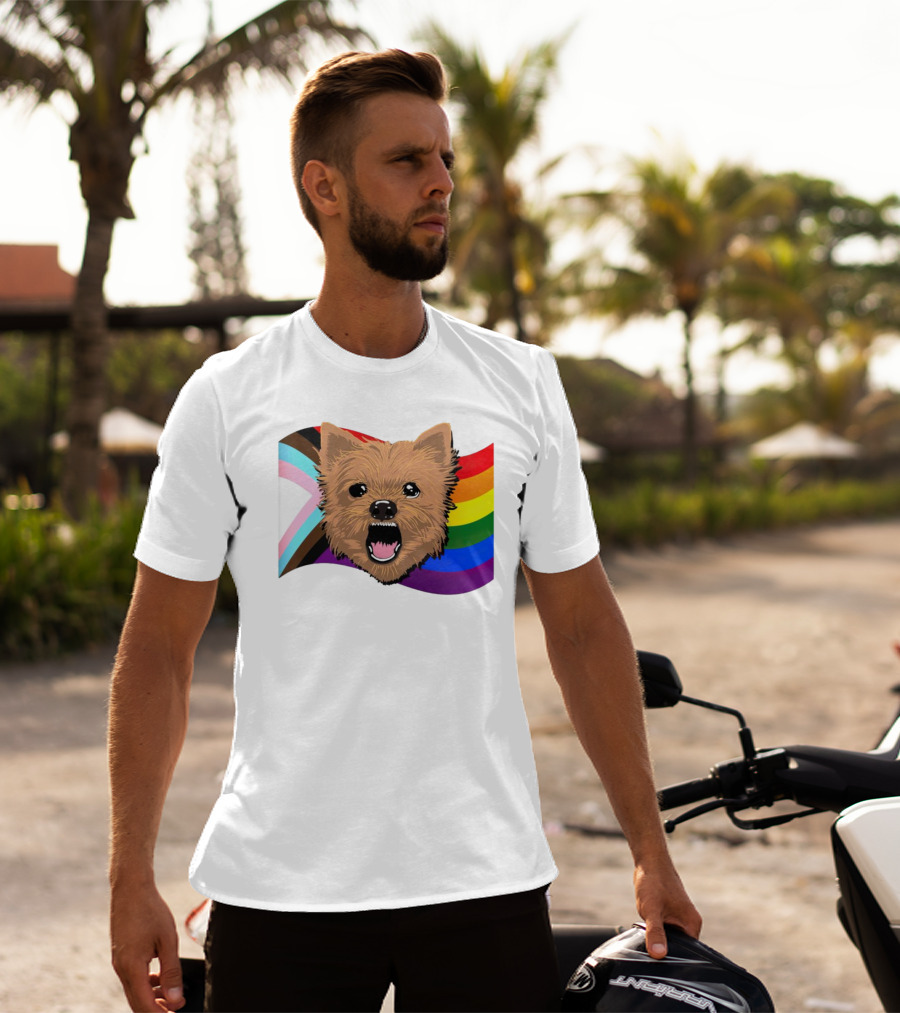 Dog MarcoMania Norwich Havok Pride Rainbow Flag T-Shirt