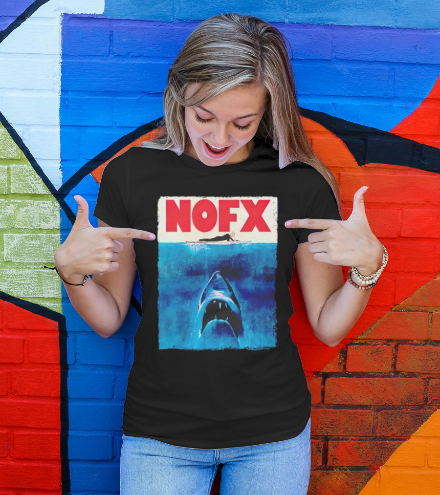NOFX Jaws Surfer Shark T-Shirt