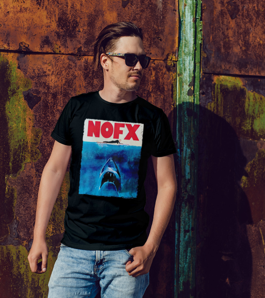 NOFX Jaws Surfer Shark T-Shirt