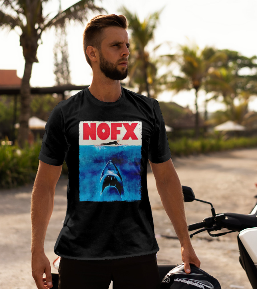 NOFX Jaws Surfer Shark T-Shirt