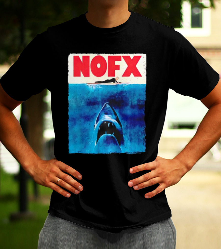 NOFX Jaws Surfer Shark T-Shirt