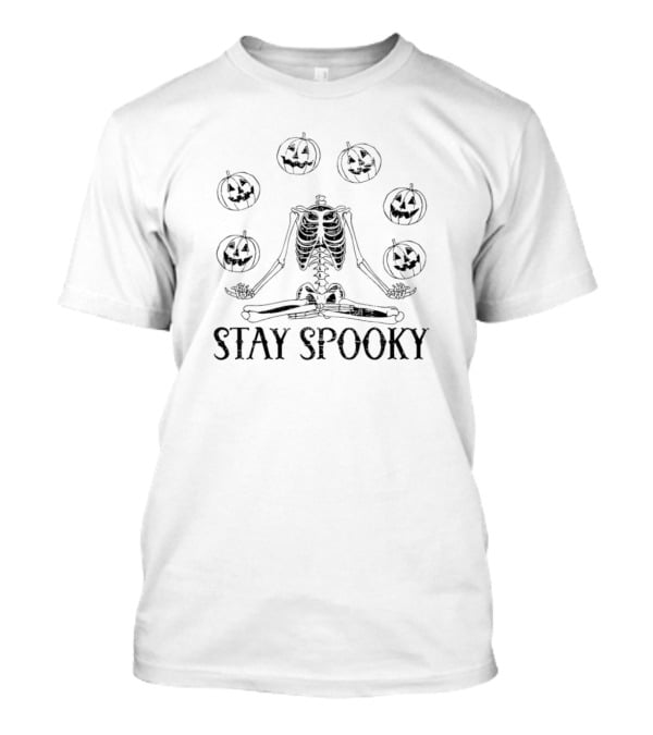 Stay Spooky Skeleton Halloween Pumpkins T-Shirt