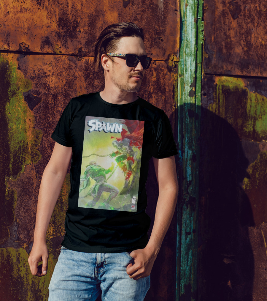 Spawn 347 Comic Cover Dark Hero Battle Chains T-Shirt