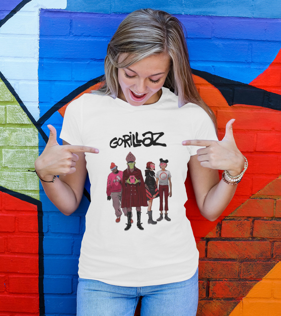 Gorillaz Cracker Island Animated Band Characters T-Shirt