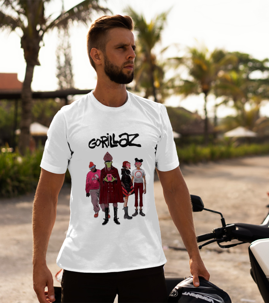 Gorillaz Cracker Island Animated Band Characters T-Shirt