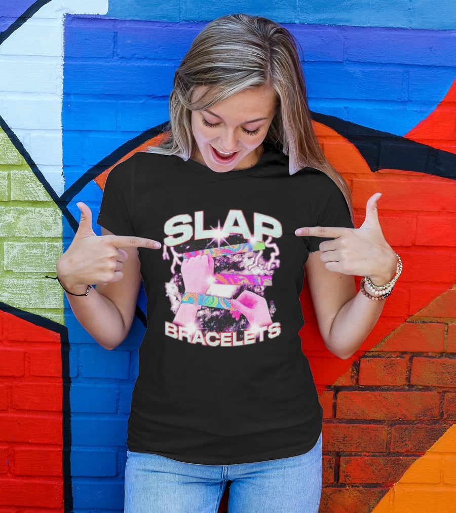 SLAP Bracelets Psychedelic Neon Cosmic T-Shirt