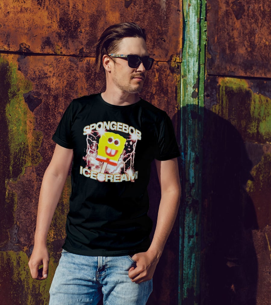 SPONGEBOB ICE CREAM POPSICLE LIGHTNING BOLTS T-Shirt