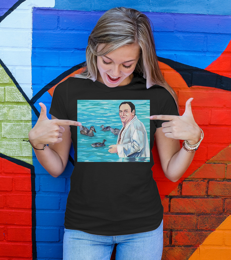 The Sopranos Tony Soprano Ducks Pool Scene Fan T-Shirt