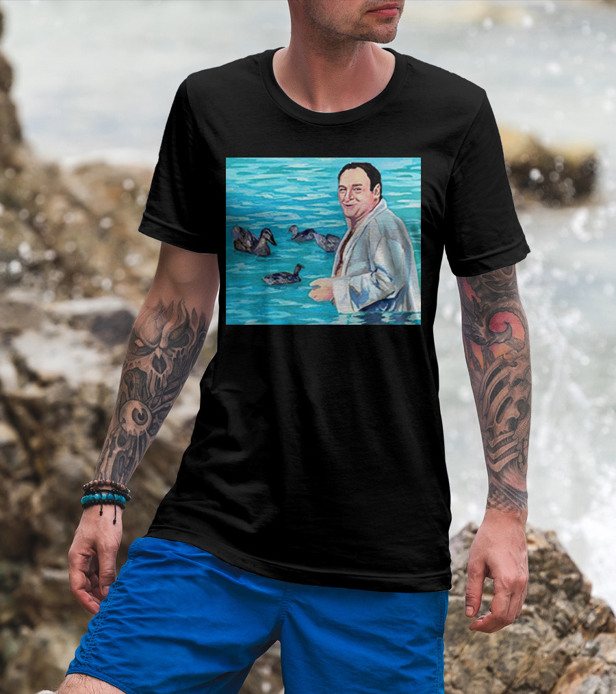 The Sopranos Tony Soprano Ducks Pool Scene Fan T-Shirt