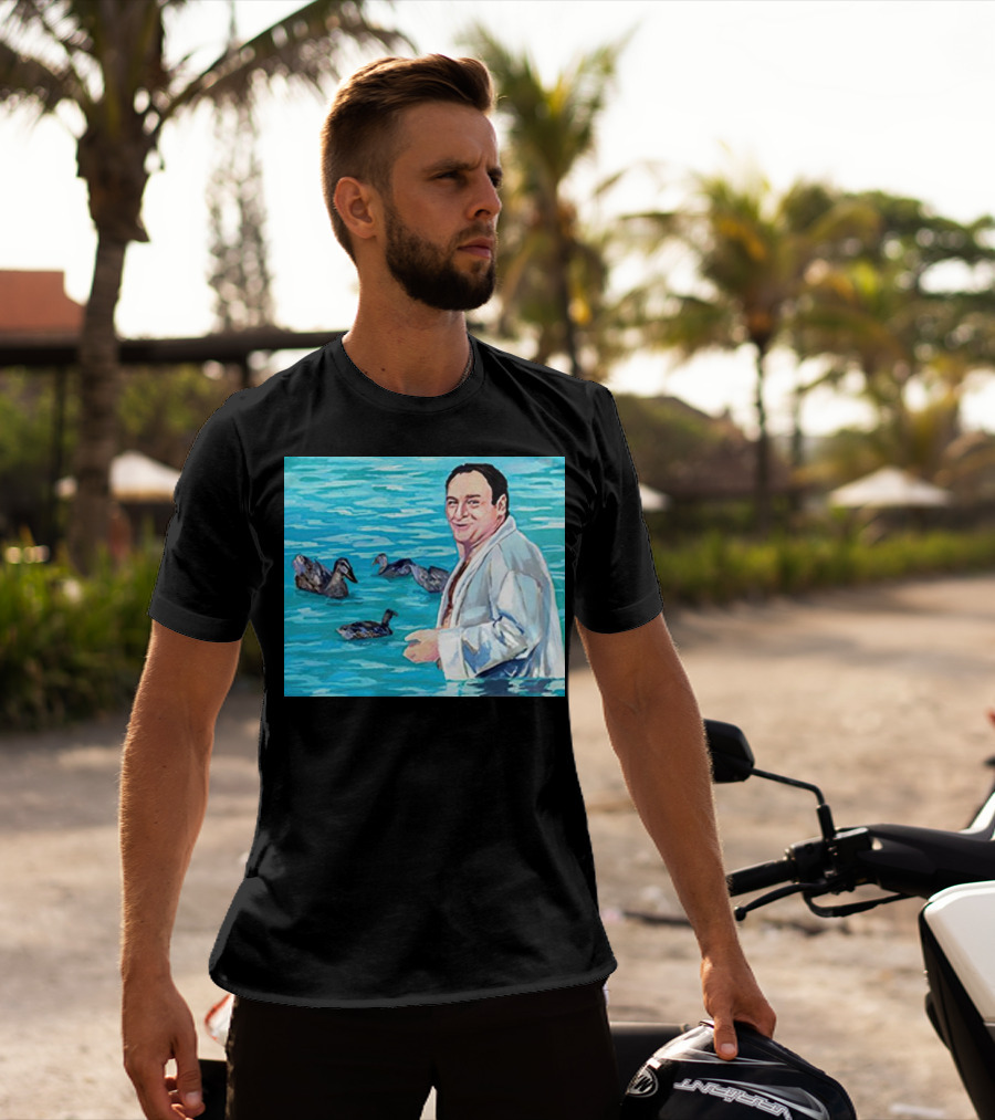 The Sopranos Tony Soprano Ducks Pool Scene Fan T-Shirt