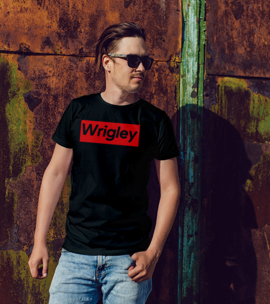Wrigley Red Box Bold Black Lettering T-Shirt