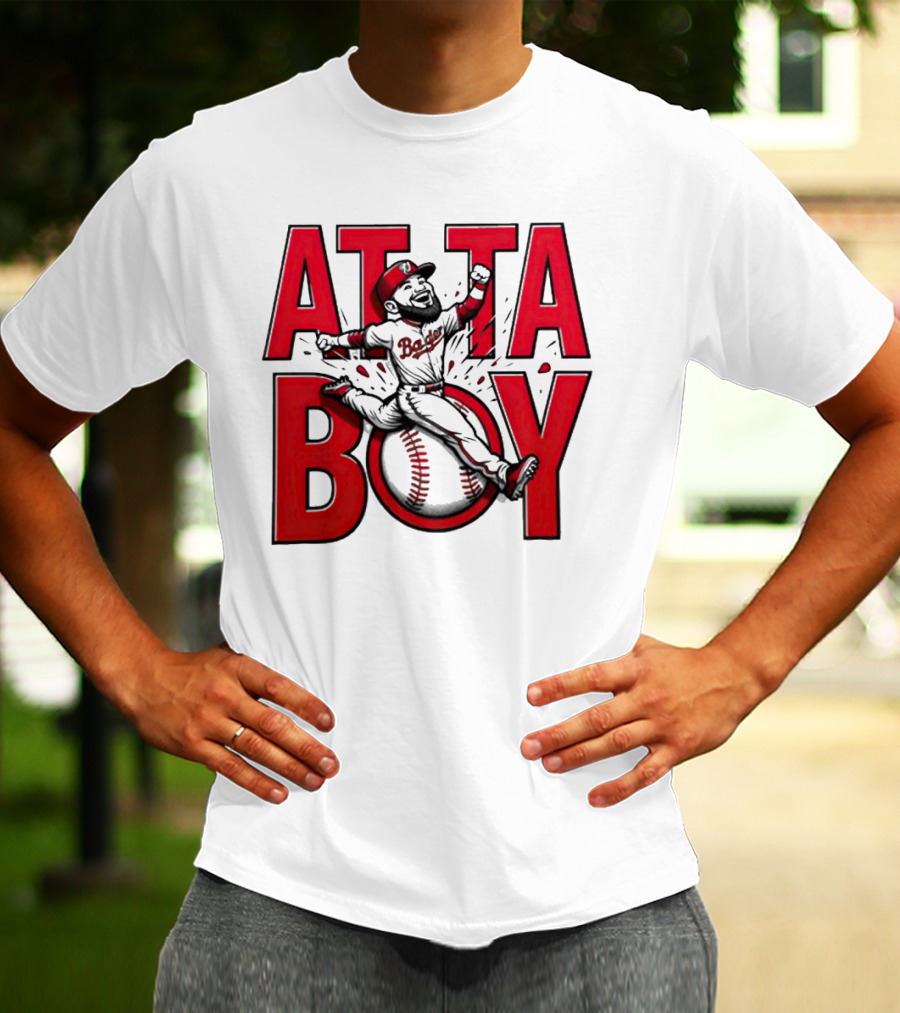 Atta Boy Harper Baseball Caricature Jumping T-Shirt