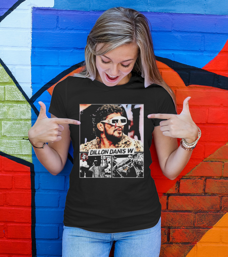 Dillon Danis W Sunglasses And Leopard Print Coat T-Shirt