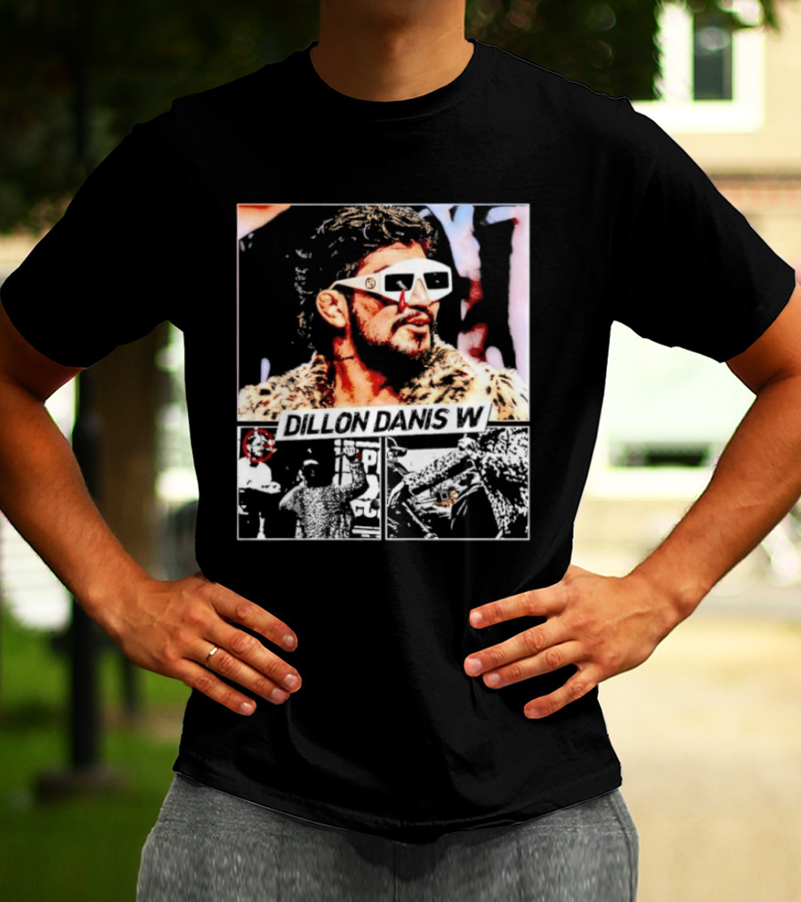 Dillon Danis W Sunglasses And Leopard Print Coat T-Shirt