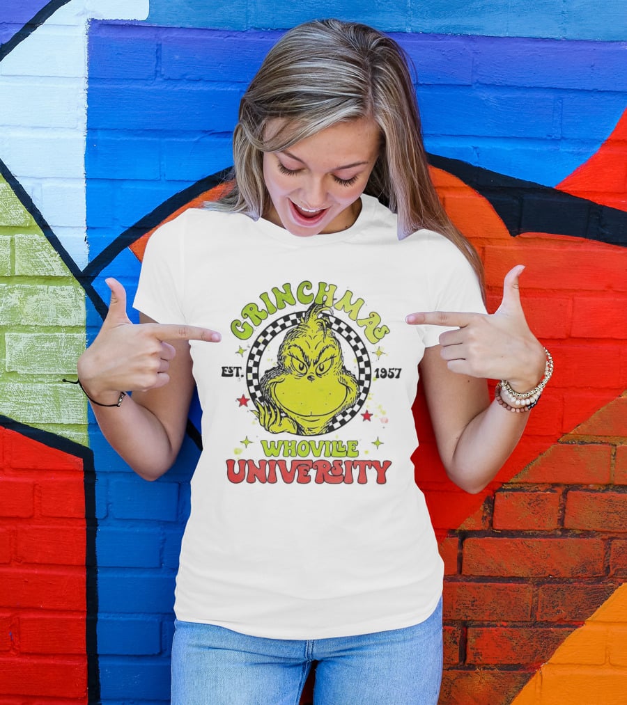 Grinchmas Whoville University Est. 1957 Christmas T-Shirt