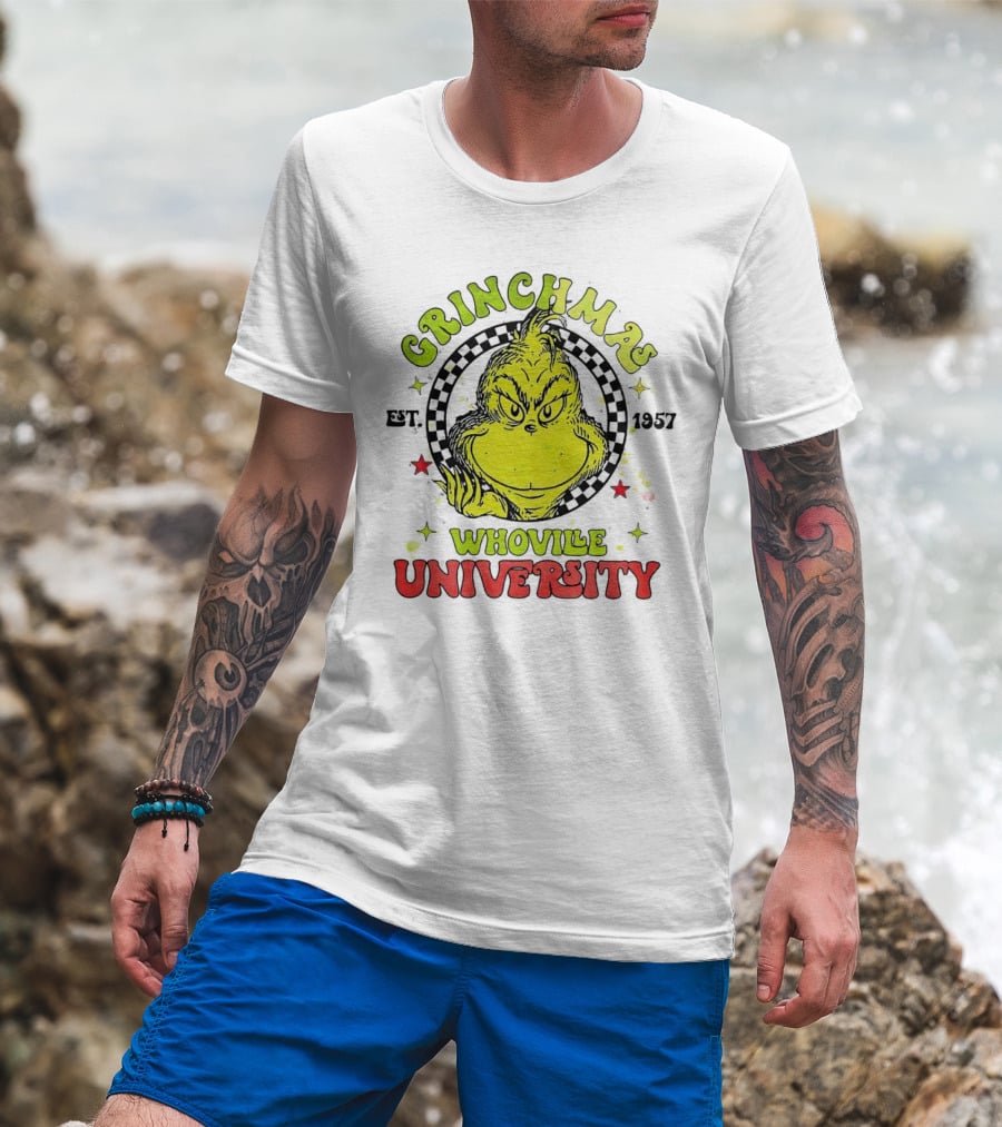 Grinchmas Whoville University Est. 1957 Christmas T-Shirt