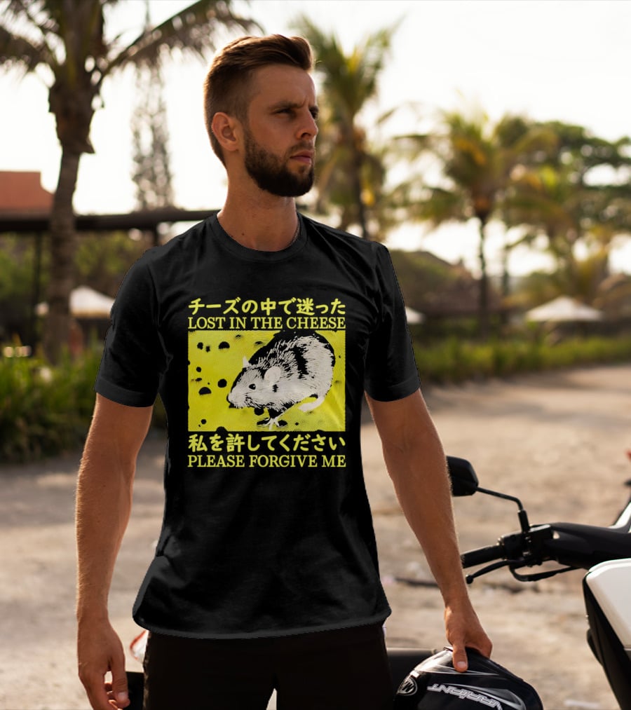 LOST IN THE CHEESE PLEASE FORGIVE ME Rat T-Shirt