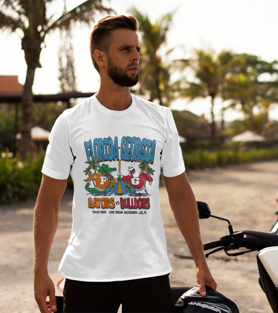 Florida Georgia Gators Vs. Bulldogs Since 1933 Live From Jacksonville FL T-Shirt