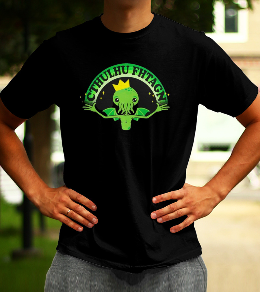 Cthulhu Fhtagn King Funny Cute Lovecraftian Creature T-Shirt