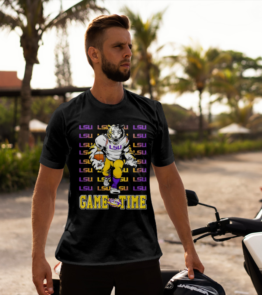 LSU Tigers Game Time Football T-Shirt