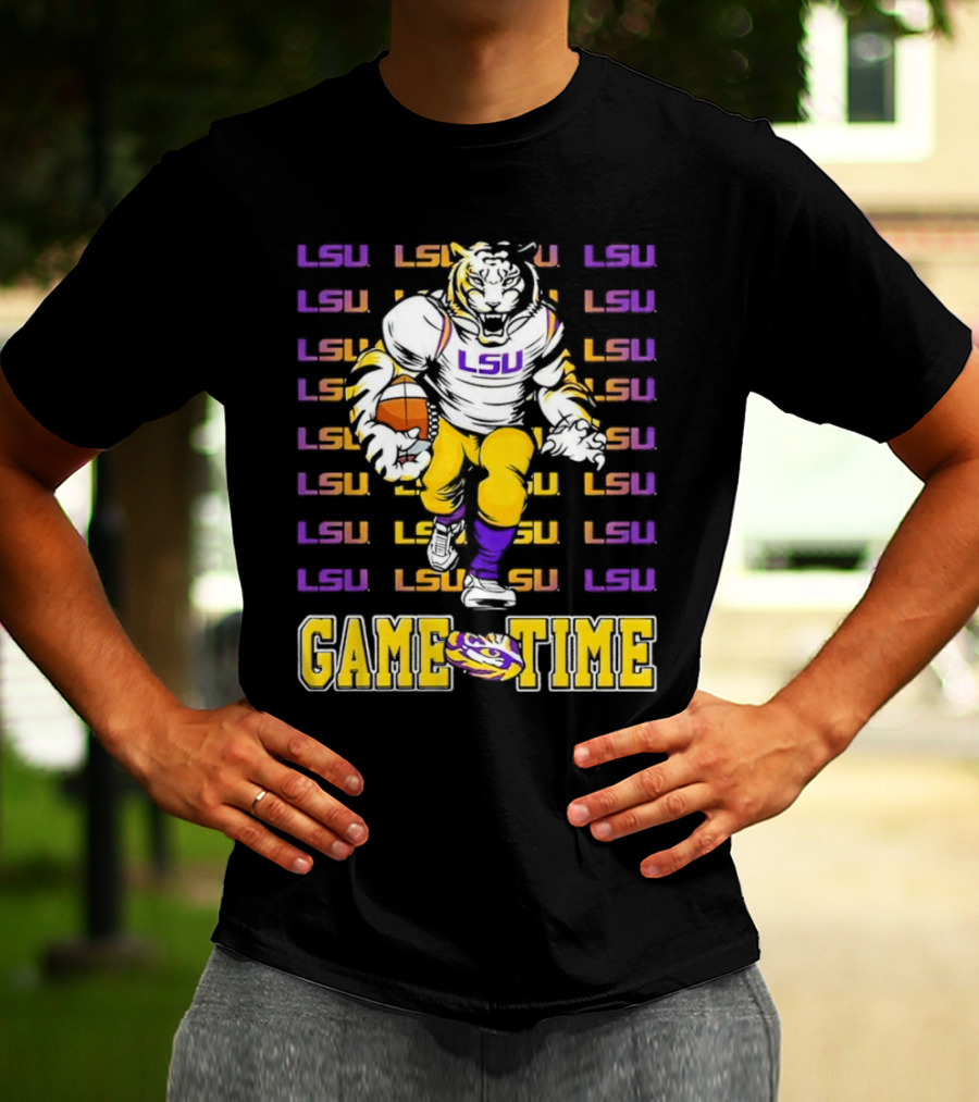 LSU Tigers Game Time Football T-Shirt