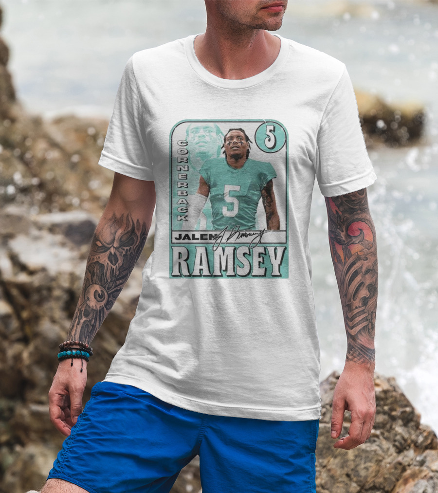 Jalen Ramsey Cornerback 5 Miami Card T-Shirt