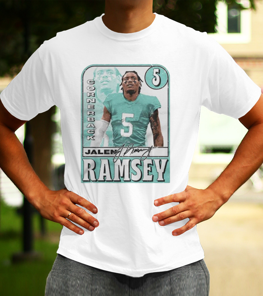 Jalen Ramsey Cornerback 5 Miami Card T-Shirt