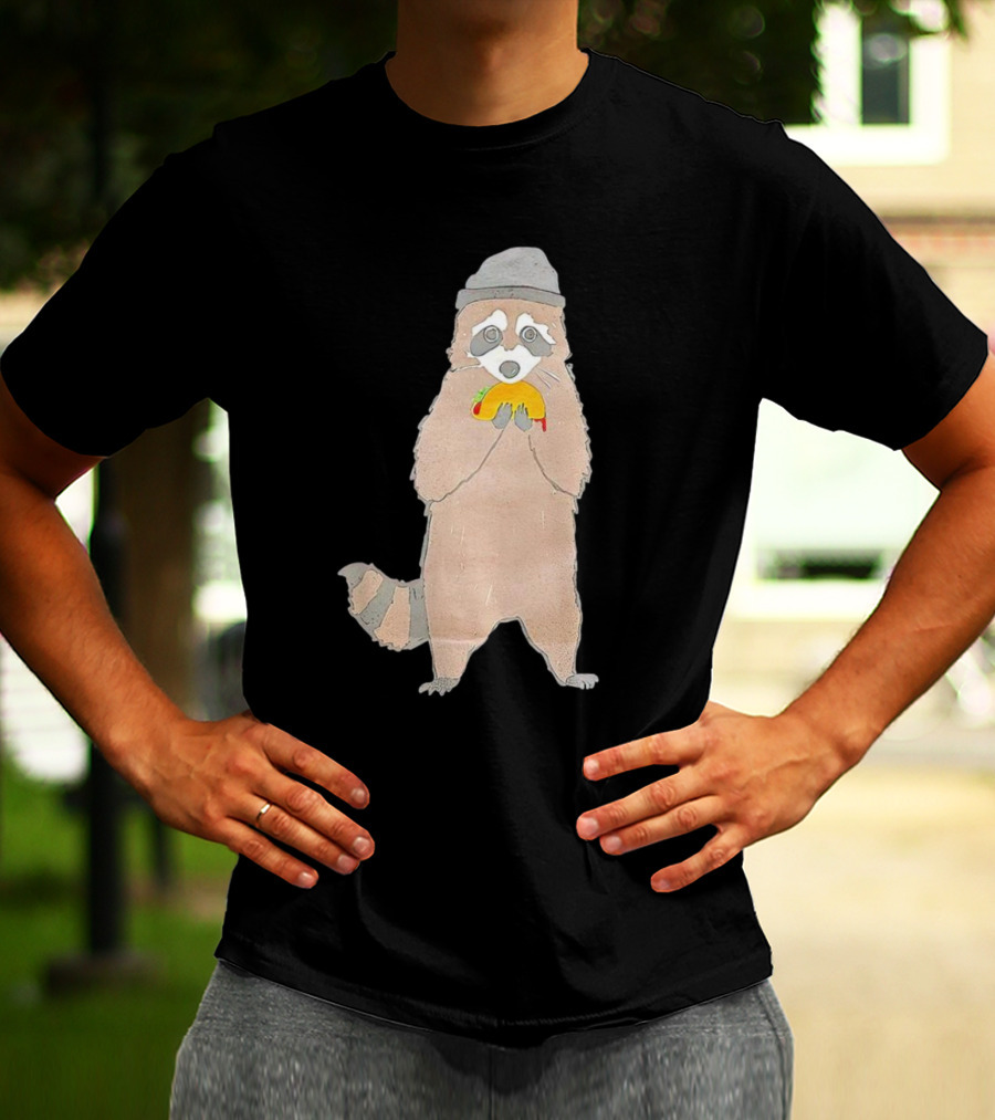 Mischievous Raccoon Eating Taco Bandit T-Shirt