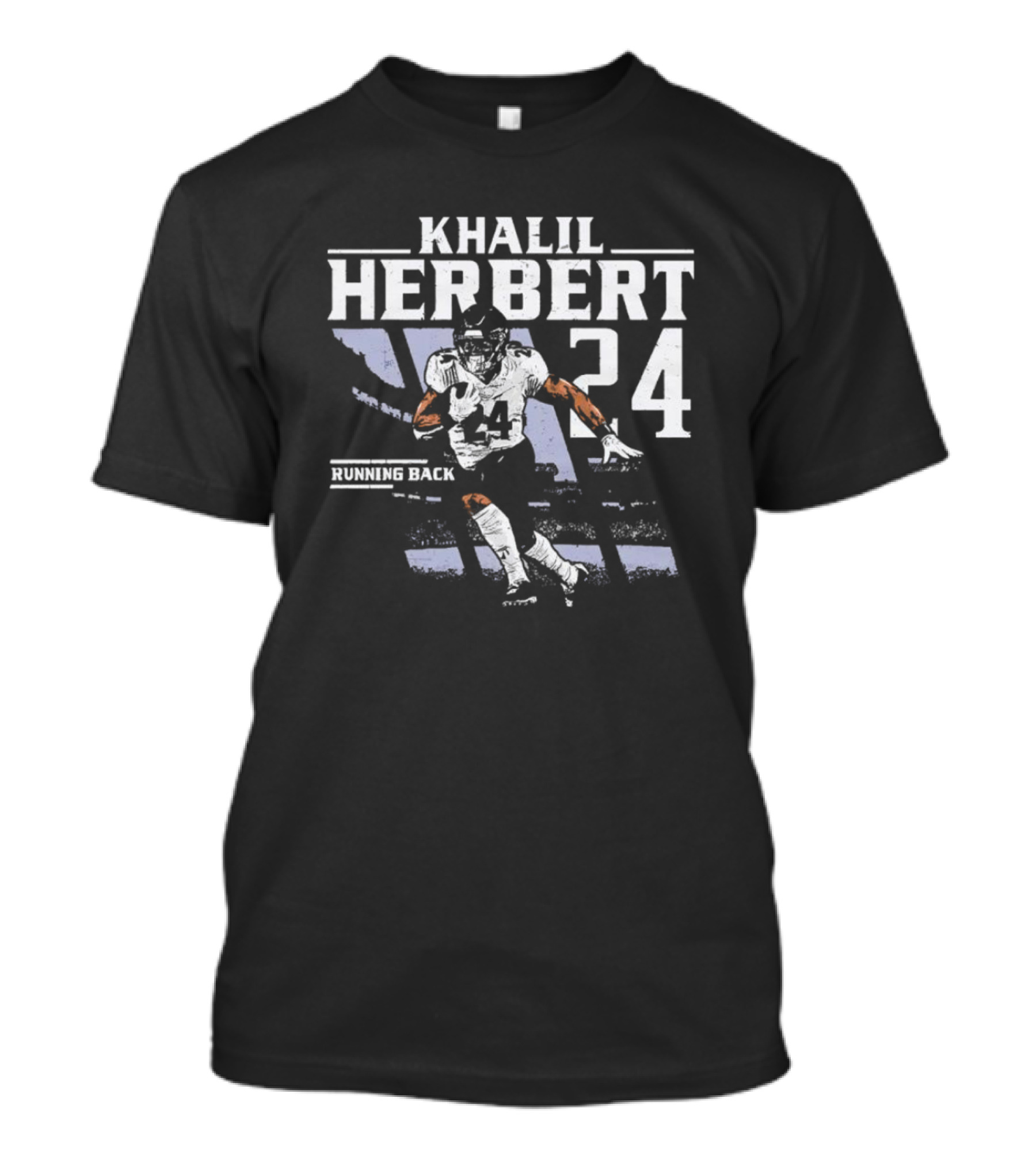 Khalil Herbert Running Back 24 Chicago Stadium T-Shirt