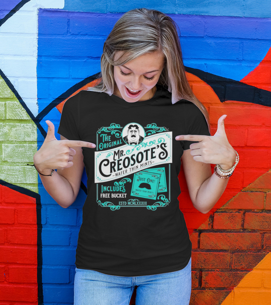 The Original Mr. Creosote’s Wafer Thin Mints Includes Free Bucket Estd MCMLXXXIII T-Shirt