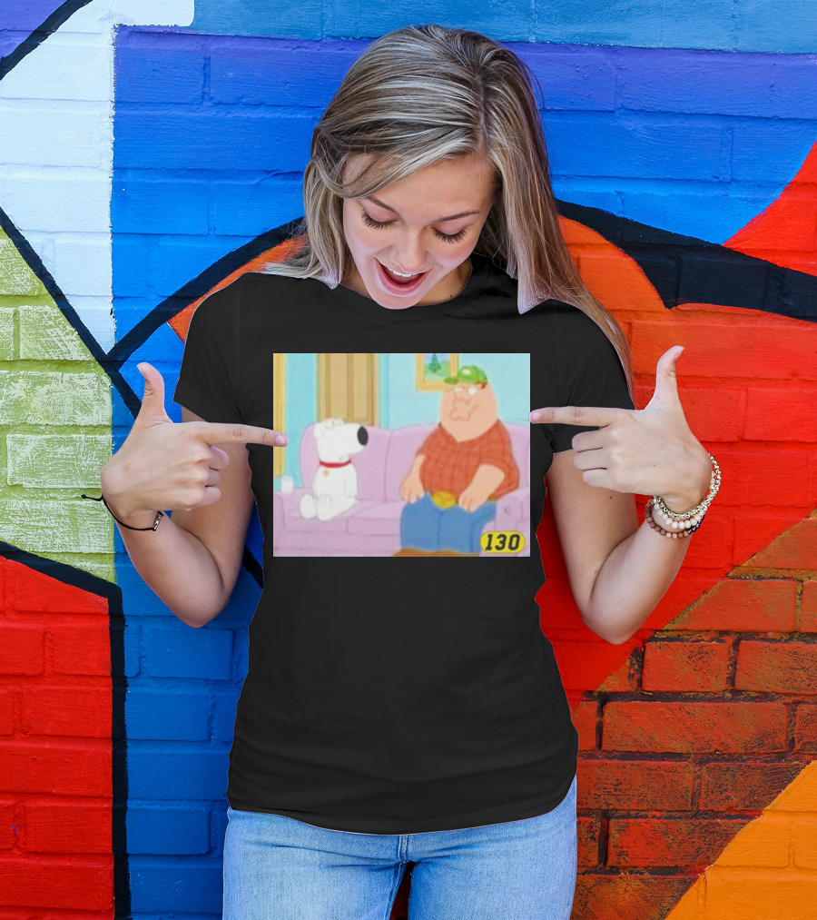 David Wearing Brian Griffin Peter Griffin On Couch 130 T-Shirt