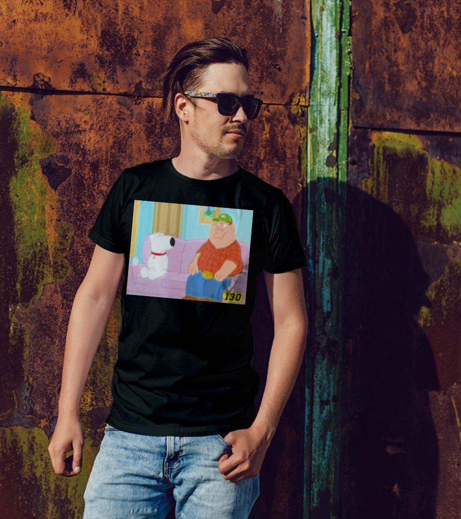 David Wearing Brian Griffin Peter Griffin On Couch 130 T-Shirt
