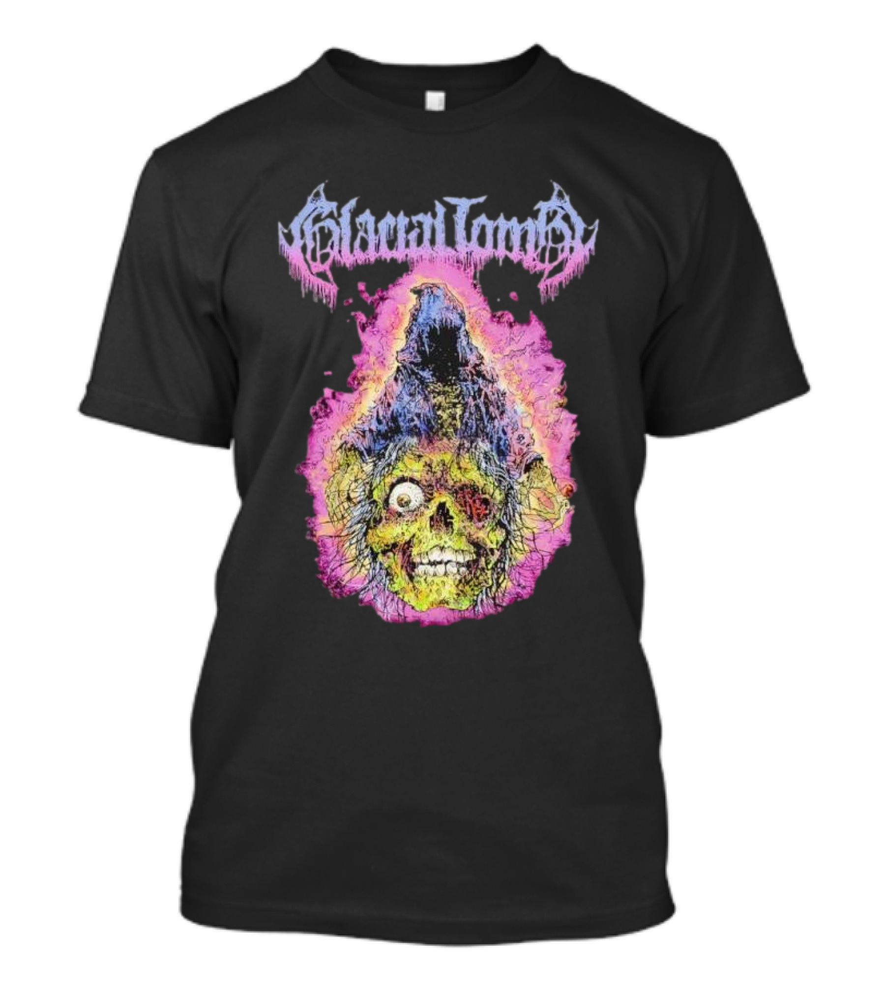 Glacial Tomb Necromancer Skull Flame T-Shirt