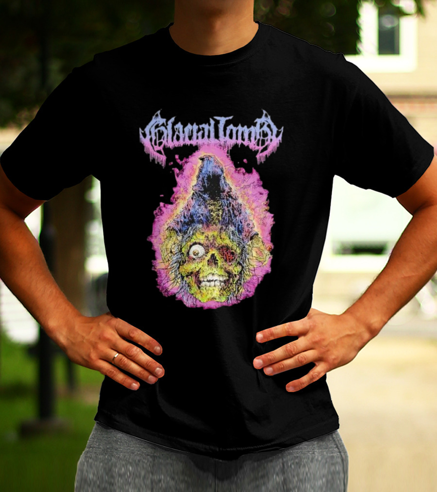 Glacial Tomb Necromancer Skull Flame T-Shirt