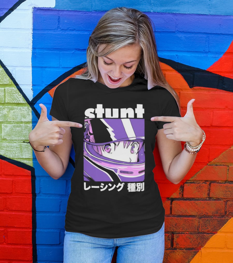 Stunt Anime Style Racing Helmet T-Shirt