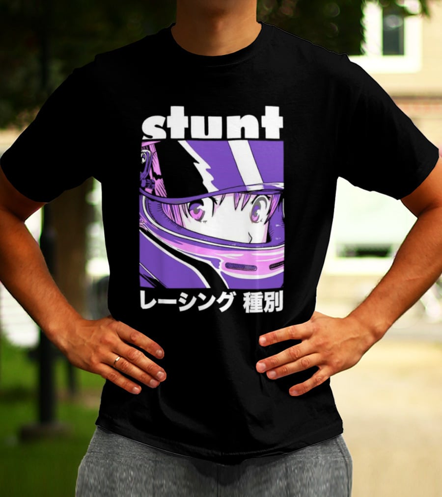Stunt Anime Style Racing Helmet T-Shirt