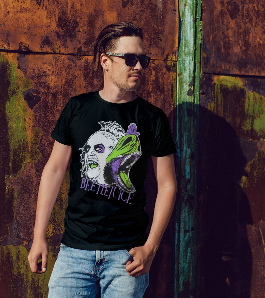 Beetlejuice Halloween Creature Mashup With Alligator Head T-Shirt